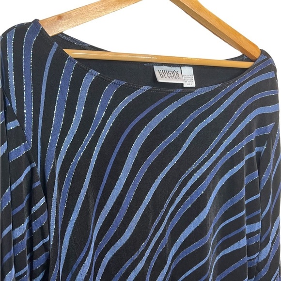 Vintage Y2K Chico’s Design Size 1 Blouse - Picture 4 of 5